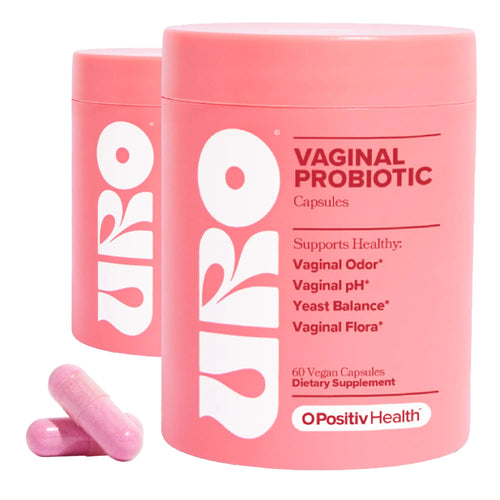 URO Vaginal Probiotics for Women pH Balance with Prebiotics & Lactobacillus Blend - Womens Health Supplement - Promote Healthy Vaginal Odor & Vaginal Flora 60 Count (Pack of 2)